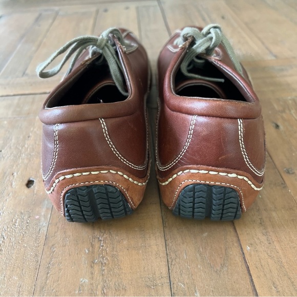 Cole Haan Air Ryder Driver Oxford 8M Mens Brown Leather Nike Air Sneakers - Picture 4 of 12